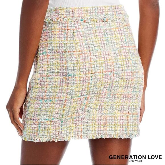Generation Love **NWT** Sandra Tweed Skirt in Rainbow - Picture 9 of 14